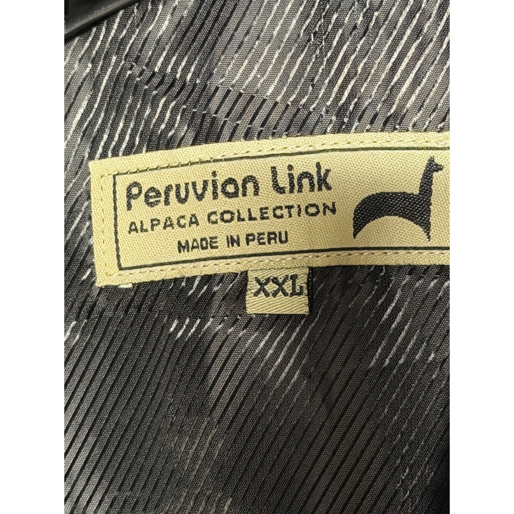 Peruvian Link Alpaca Collection Mens XXL Charcoal Gray Full Zip Jacket Made Peru - Picture 3 of 11